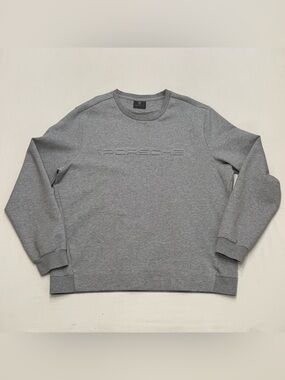 Porsche Design Embossed Logo Sweater Grey Long Sleeve  XXL Super Soft Cotton